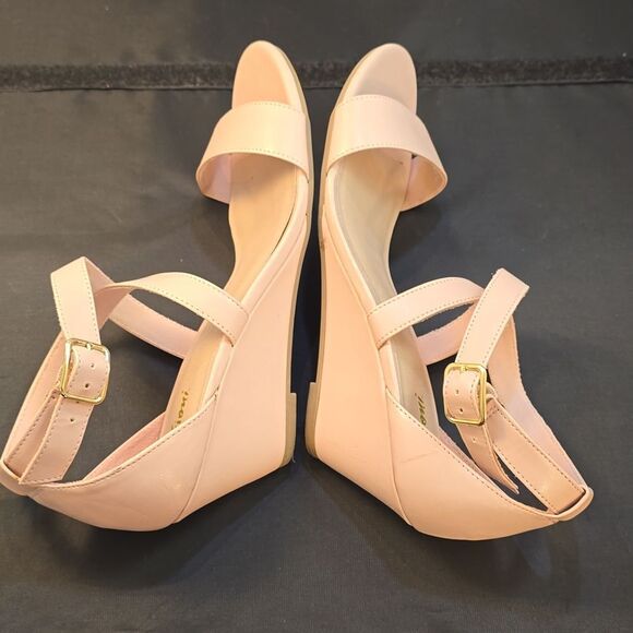 FIONI WOMEN'S CASUAL CRISS-CROSS ANKLE STRAP LOW WEDGE SANDALS G1 - Picture 10 of 15